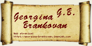 Georgina Brankovan vizit kartica